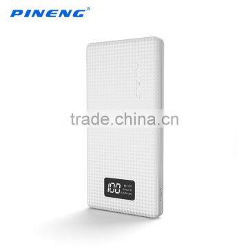 2016 new design Pineng 10000mah portable slim polymer power bank