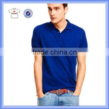 Custom Blue Polo Shirt Classic Type Wholesale Blank Mens Polo Apparel