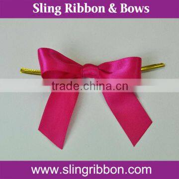 Single Face Polyester Satin Shoelace Bow