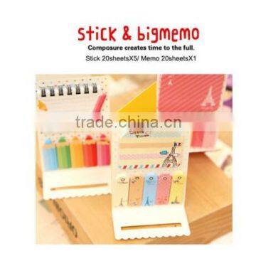 Cute 1+5 Sticker Bookmark Marker Memo Flags Index Pad Tab Sticky Notes photo-3
