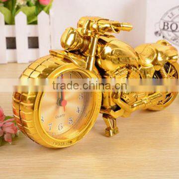 fashion home decor motorcycle table time alarm desk clock