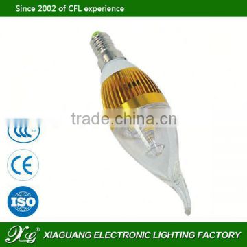 E27/B22 50000hrs environment friendly 60w led candelabra bulb e27 2700k dimmable