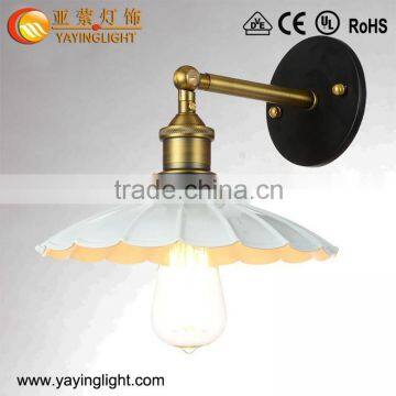2015 new Single head double glass wall lamp for bedroom, aisle modern wall light lighting E27