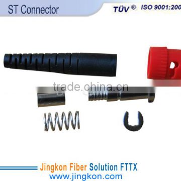 Black Boot MM Plastic ST Optical Fiber Connector