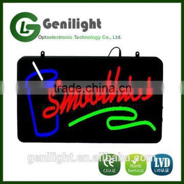 Large Bright Animated 22*13 Inch LED Cocktails Martini Wine Glass Open Bar Sign photo-4