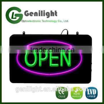 Ultra Bright LED Neon Light Animated OPEN window sign with ON/OFF Switch Chain