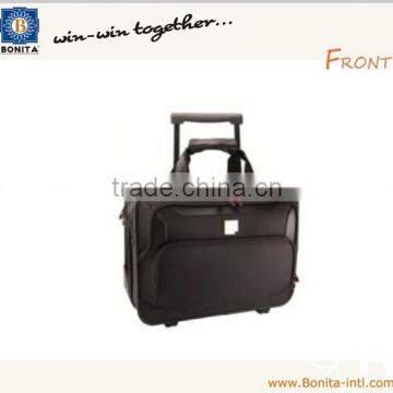 2016 leather black mens light trolley case bag laptop bag