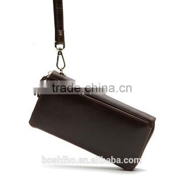 Boshiho Men's Genuine Cowhide Leather Wallet Men's Clutch