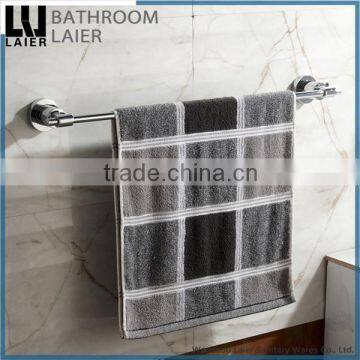 Customized Fancy Design Zinc Alloy Chrome Finishing Bathroom Sanitary Items Wall Mounted Single Towel Bar