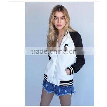 White with black arms sexy girls varsity jackets hot