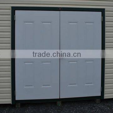 Exterior Solid metal double doors