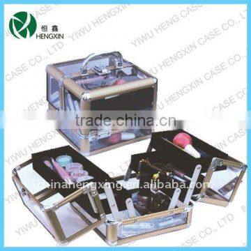 Beauty Case,Transparent Aluminum Cases,Acrylic Cosmetic Case