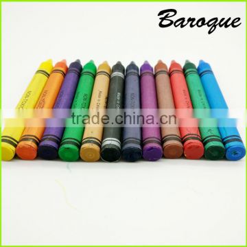 Hot Seller 12Color Plus Size 100mm*14mm Non-Toxic Wax Crayon Set for Children kids