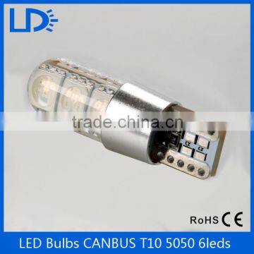 Wholesale 12V T10 6SMD 5050 Car LED Auto Light Bulb W5W for Car styling