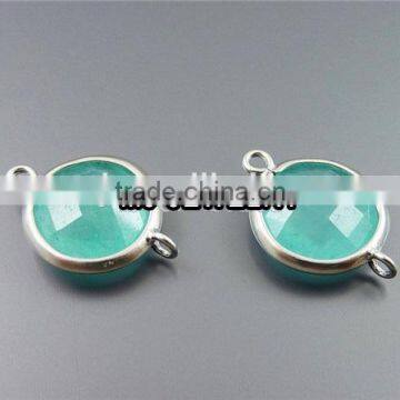 2 Faceted Amazonite Bezel Set Stones Crystal Jewelry Findings&components photo-3