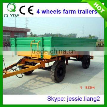 7 T capacity load agriculture trailer double axle trailer for sale