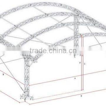 Impressive maga Arc Design Roof Truss System Covering Stages up to 320sq'm