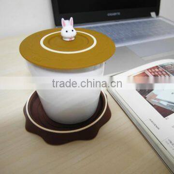 Little Tree Shape Silicone Cup Lid Coaster photo-2
