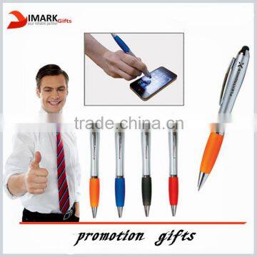 promotion logo print venus pen with led light and stylus