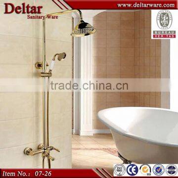 Factory sanitary ware Supplier, Brass Faucet with Bathroom Accessories, Single lever golden shower mixer