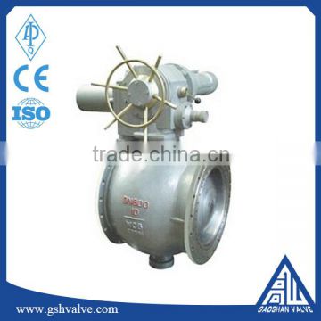 wholesale high quality carbon steel eccentric half ball valve with electric actuator