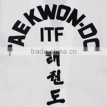 ITF White Taekwondo Uniform With Black Strips photo-5