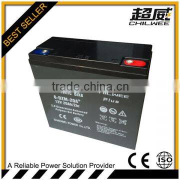 12v20Ah PLUS gel rechargeable battery for e-vehicles