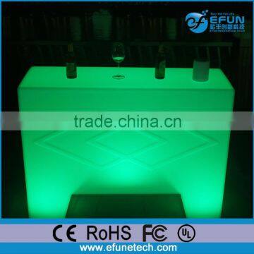 new fashion design plastic illuminated rechargeable bar furniture table,mini led electronic counter