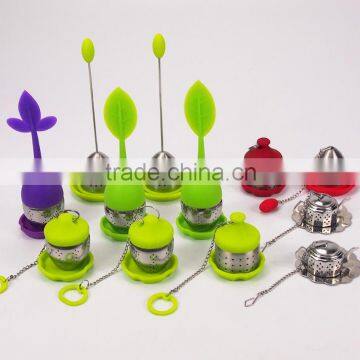 Mini Food Grade Silicone Steel Tea Strainer Teaspoon Infuser photo-2