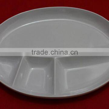 Malaysia Made Melamine 4 Compartments Oval Food Plate photo-6