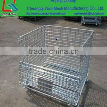 Industrial Wire Baskets/Mesh Box/Metal Pallet Cage Customized warehouse storage