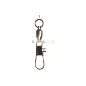 Brass ball bearing fishing swivel with interlock snap