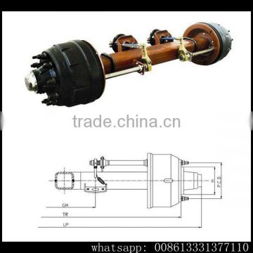 Hot selling high quality semi trailer axle with round beam 16T