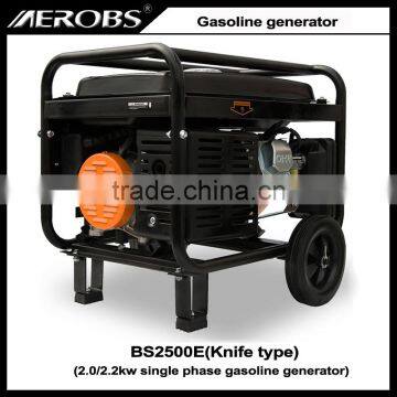 Knife Type BS2500E 2.0 2.2kw Electric Start Single Phase Gasoline Generator photo-4
