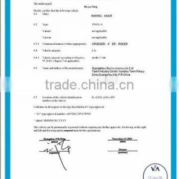 EEC approved go kart 150GY-A