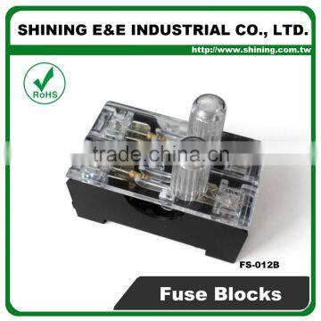 FS-012B 35mm Din Rail Mounted 600V 10A 2 Pole Midget Fuse Base photo-2