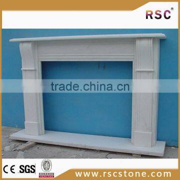 Building materials white marble fireplace heat exchanger