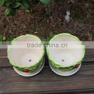Attractive Cabbage Shape Ceramic Small Decorative Planters photo-5