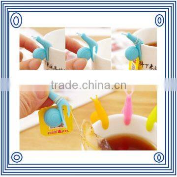 Tea Bag Holder,5pcs Cute Snail Shape Silicone Tea Bag Holder Cup Mug Candy Colors Gift Set photo-2