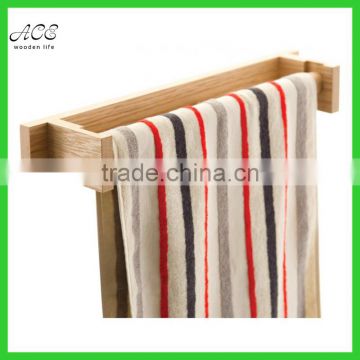 Wooden roller towel holder