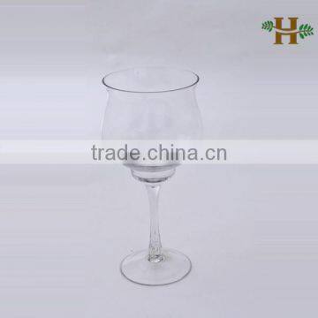 Handmade Clear Simple Goblet, Wedding Use Stemmed Martini Glass Vase