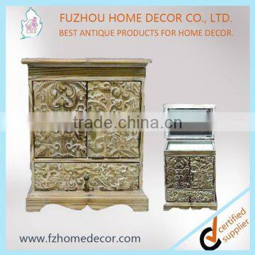 Very popular table Jewellery mirrored chest drawers with carved decor
