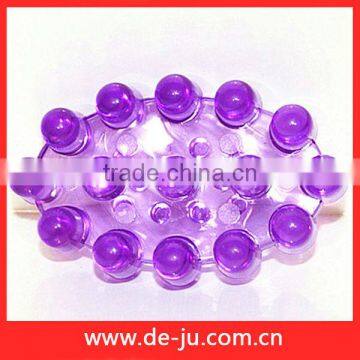 Wholesale Cheap Purple Transparent Small Balls Oval Plastic Head Massger