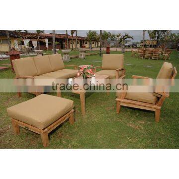 2017 Trade Assurance Large set conversation solid teak wood design modern garden sofa set