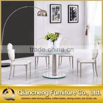 New Model Functional Extendable Dining Table With Stainless Steel Base photo-3