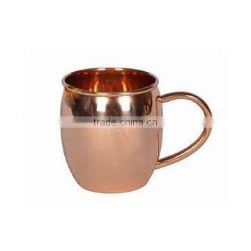 BPA FREE 100% COPPER SMOOTH BARREL MUG FOR MOSCOW MULE GINGER VODKA