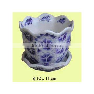 Beautiful Petaloid Glazed Ceramic Flower Pot photo-1