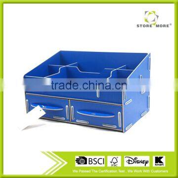 DIY Wooden Desk Organier Small Objests Cosmetics Storage Box photo-2