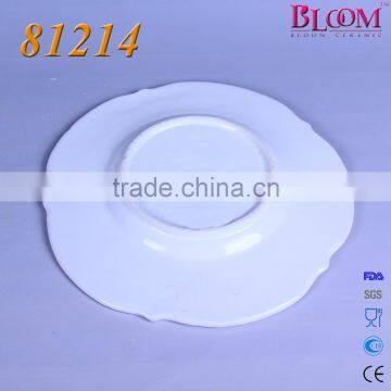 White Glaze Ceramic Dessert Plate photo-4