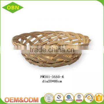 China Wholesale Price Handmade Wicker Bread Tray Fruit Basket photo-2
